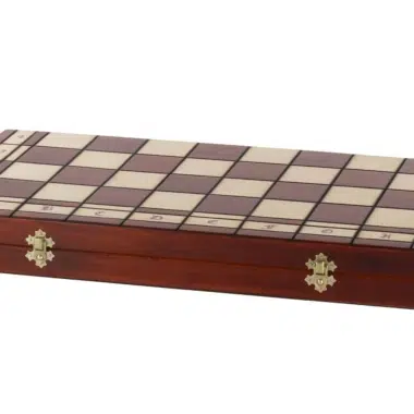 Grand Jeu d'Echecs Pliant en Bois avec Rangement – Image 7