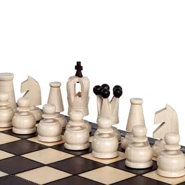 Jeu d'Echecs de Voyage en Bois Pliable – Image 4