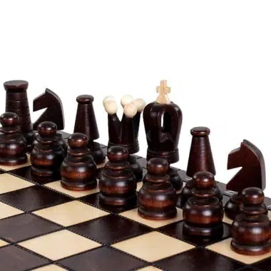 Jeu d'Echecs de Voyage en Bois Pliable – Image 3