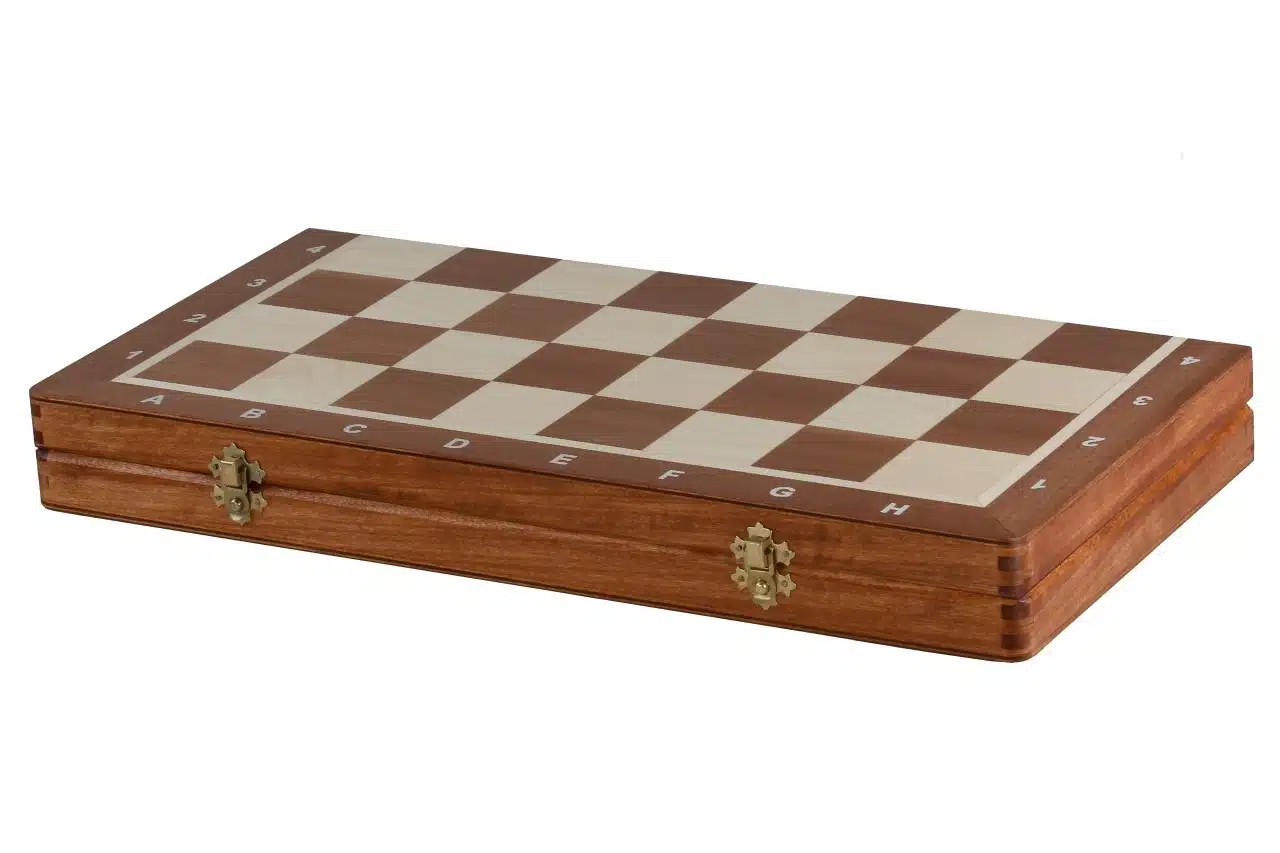 Echiquier en Bois Pliable et Pieces Echecs Staunton en Bois avec Rangement – Image 7
