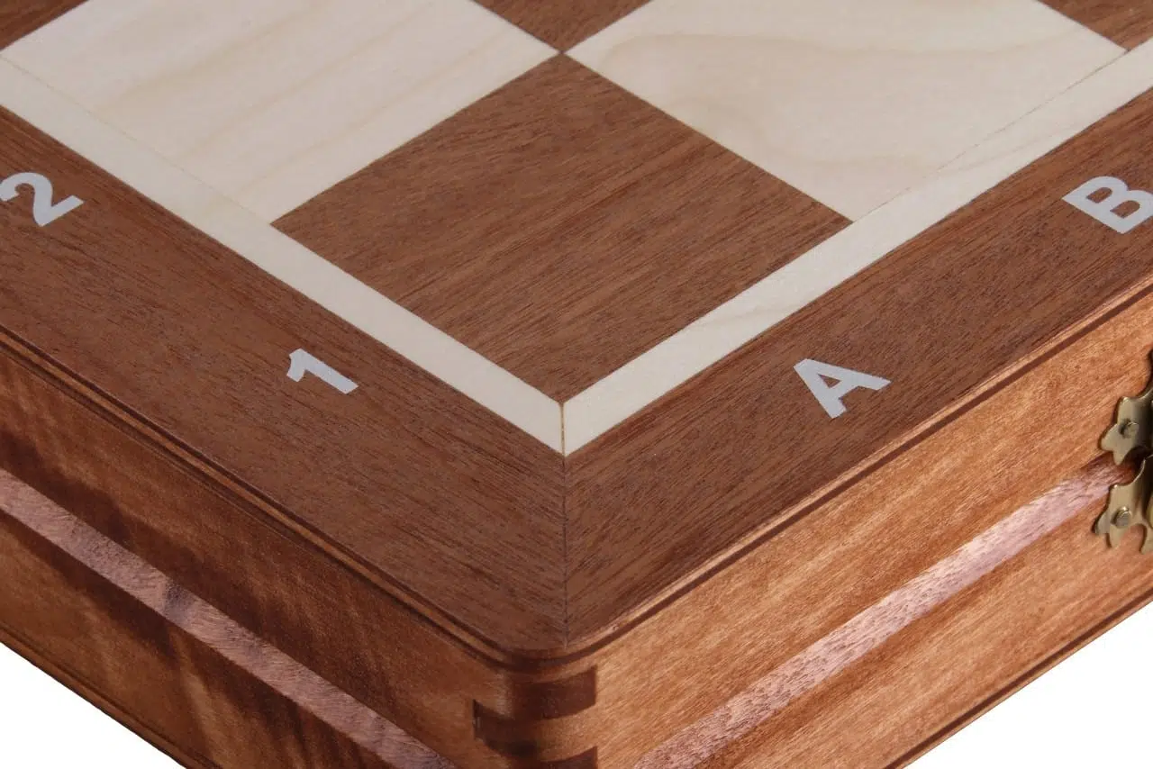 Echiquier en Bois Pliable et Pieces Echecs Staunton en Bois avec Rangement – Image 8