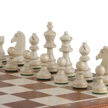 Echiquier en Bois Pliable et Pieces Echecs Staunton en Bois avec Rangement – Image 4