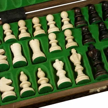 Jeu d'Echecs en Bois Pliant avec Rangement – Image 6