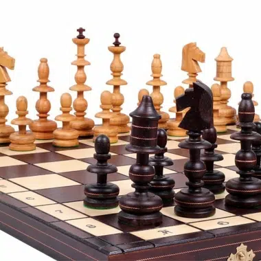 Jeu Echecs et Echiquier Geant en Bois Pliant – Image 6