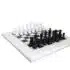 Pieces Echecs Staunton Noires et Blanches et Echiquier Blanc