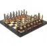 Jeu d'Echecs Romains vs Barbare et Échiquier en Bois