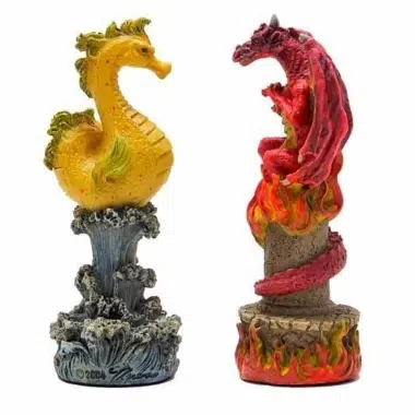 Ensemble Jeu d'Échecs Eau VS Feu et Échiquier avec Compartiments – Image 5