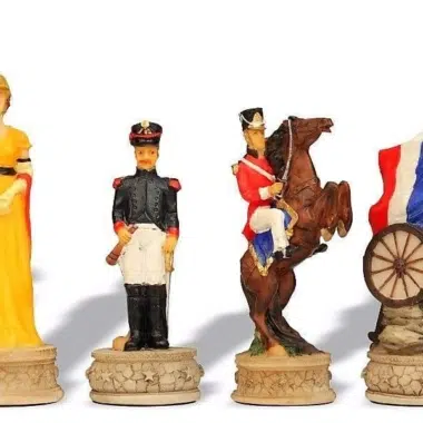 Ensemble Jeu d'Échecs Bataille de Waterloo et Échiquier en Bois – Image 5