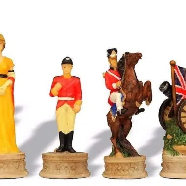 Ensemble Jeu d'Échecs Bataille de Waterloo et Échiquier en Bois – Image 4