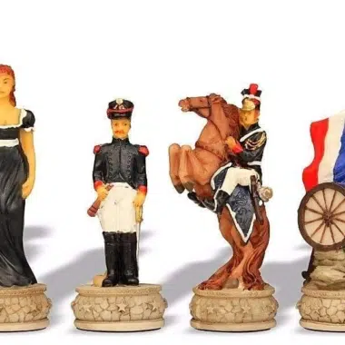Ensemble Jeu d'Échecs Bataille de Waterloo et Échiquier en Bois – Image 6