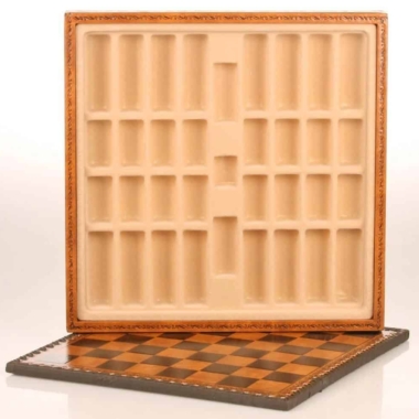 Ensemble de Jeu d'Echecs sur le Thème de la Guerre de Troie - Pièces Peintes à la main et Echiquier en Similicuir 48x48cm – Image 10