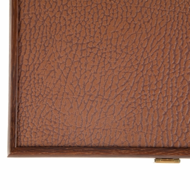 Backgammon de Voyage en Similicuir Caramel - Petit Modèle (30 x 20 cm) – Image 7