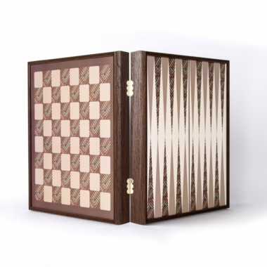 Jeu de Société 4 en 1 Vintage en Bois - Échecs, Backgammon, Ludo, Serpents et Échelles – Image 5