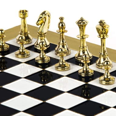 Ensemble de Jeu d'Échecs Staunton en Métal avec Coffret de Rangement – Image 5