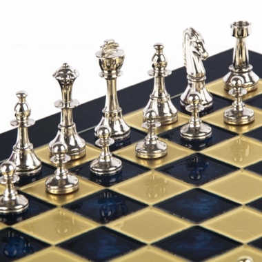 Ensemble de Jeu d'Échecs Staunton en Métal avec Coffret de Rangement – Image 16