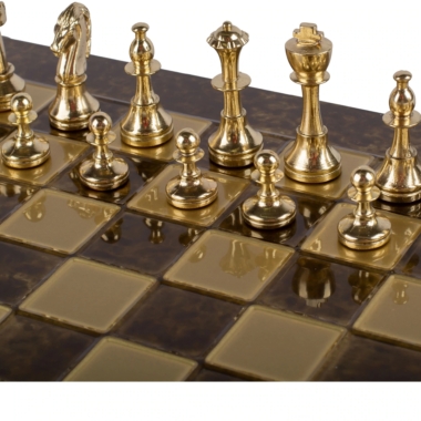 Ensemble de Jeu d'Échecs Staunton en Métal avec Coffret de Rangement – Image 10