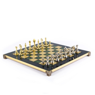 Ensemble de Jeu d'Échecs Staunton en Métal avec Coffret de Rangement – Image 18