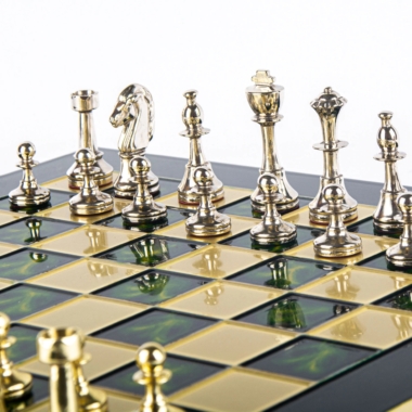 Ensemble de Jeu d'Échecs Staunton en Métal avec Coffret de Rangement – Image 20