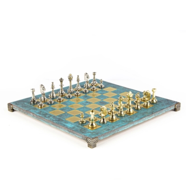 Ensemble de Jeu d'Échecs Staunton en Métal avec Coffret de Rangement – Image 22