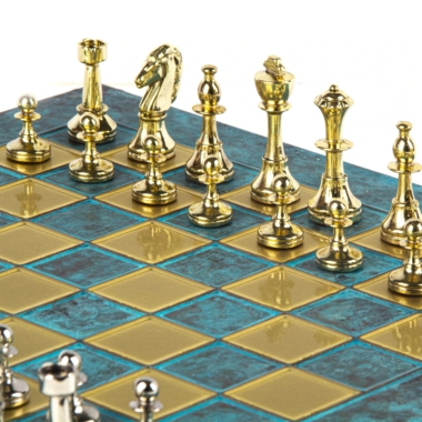 Ensemble de Jeu d'Échecs Staunton en Métal avec Coffret de Rangement – Image 25