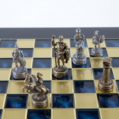 Ensemble de Jeu d'Échecs Grec et Romain en Métal - Échiquier 5 Coloris au Choix, avec Coffret de Rangement en Bois Stratifié – Image 24