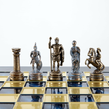 Ensemble de Jeu d'Échecs Grec et Romain en Métal - Échiquier 5 Coloris au Choix, avec Coffret de Rangement en Bois Stratifié – Image 23