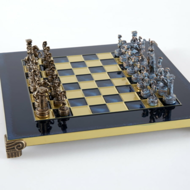 Ensemble de Jeu d'Échecs Grec et Romain en Métal - Échiquier 5 Coloris au Choix, avec Coffret de Rangement en Bois Stratifié – Image 11