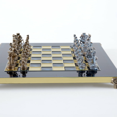 Ensemble de Jeu d'Échecs Grec et Romain en Métal - Échiquier 5 Coloris au Choix, avec Coffret de Rangement en Bois Stratifié – Image 14