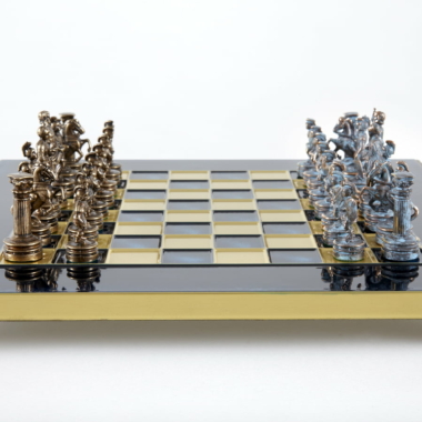 Ensemble de Jeu d'Échecs Grec et Romain en Métal - Échiquier 5 Coloris au Choix, avec Coffret de Rangement en Bois Stratifié – Image 15