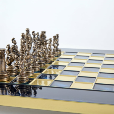 Ensemble de Jeu d'Échecs Grec et Romain en Métal - Échiquier 5 Coloris au Choix, avec Coffret de Rangement en Bois Stratifié – Image 16