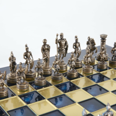 Ensemble de Jeu d'Échecs Grec et Romain en Métal - Échiquier 5 Coloris au Choix, avec Coffret de Rangement en Bois Stratifié – Image 21
