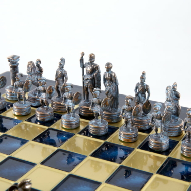 Ensemble de Jeu d'Échecs Grec et Romain en Métal - Échiquier 5 Coloris au Choix, avec Coffret de Rangement en Bois Stratifié – Image 22