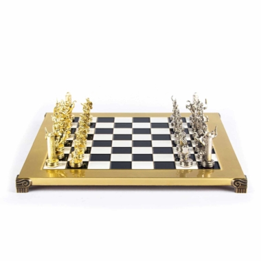 Ensemble de Jeu d'Échecs Mythologie Grecque - Pièces Or & Argent  - 36 x 36 cm – Image 3