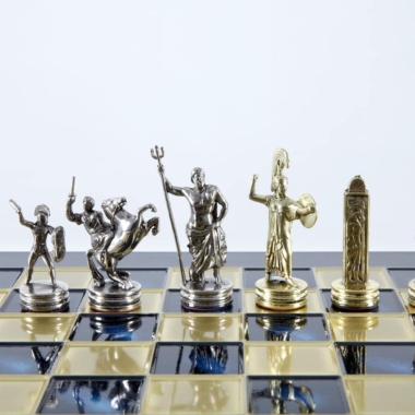 Ensemble de Jeu d'Échecs Mythologie Grecque - Pièces Or & Argent  - 36 x 36 cm – Image 25