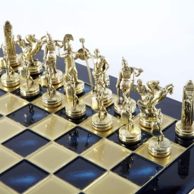 Ensemble de Jeu d'Échecs Mythologie Grecque - Pièces Or & Argent  - 36 x 36 cm – Image 36