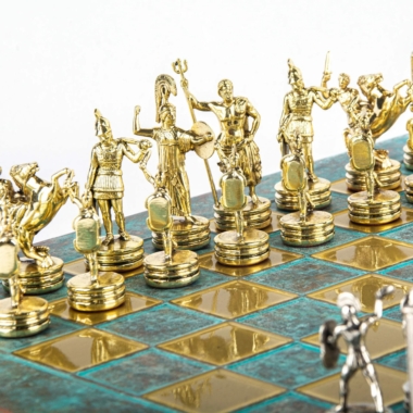 Ensemble de Jeu d'Échecs Mythologie Grecque - Pièces Or & Argent  - 36 x 36 cm – Image 43