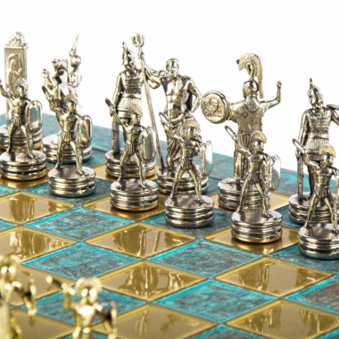 Ensemble de Jeu d'Échecs Mythologie Grecque - Pièces Or & Argent  - 36 x 36 cm – Image 46