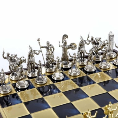 Grand Jeu d'Echecs Mythologie Grecque - Echiquier avec Compartiment de Rangement – Image 3