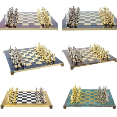 Ensemble de Jeu d'Échecs Mythologie Grecque - Pièces Or & Argent  - 36 x 36 cm – Image 45