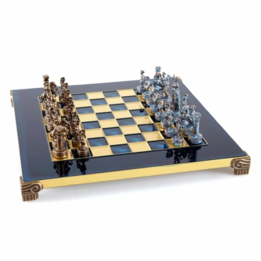Ensemble de Jeu d'Échecs Grec et Romain en Métal - Échiquier 5 Coloris au Choix, avec Coffret de Rangement en Bois Stratifié – Image 13