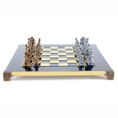 Ensemble de Jeu d'Échecs Grec et Romain en Métal - Échiquier 5 Coloris au Choix, avec Coffret de Rangement en Bois Stratifié – Image 17
