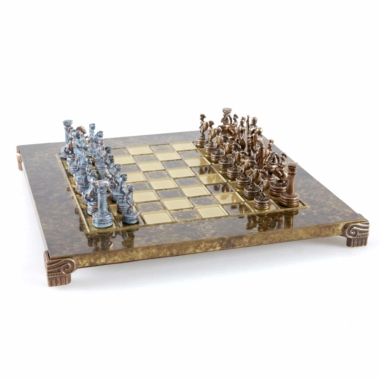 Ensemble de Jeu d'Échecs Grec et Romain en Métal - Échiquier 5 Coloris au Choix, avec Coffret de Rangement en Bois Stratifié – Image 8