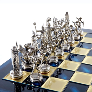 Ensemble de Jeu d'Échecs Mythologie Grecque - Pièces Or & Argent  - 36 x 36 cm – Image 34
