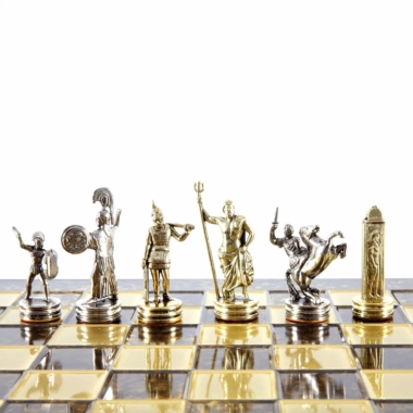 Ensemble de Jeu d'Échecs Mythologie Grecque - Pièces Or & Argent  - 36 x 36 cm – Image 28