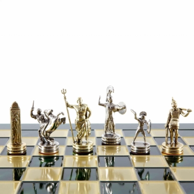 Ensemble de Jeu d'Échecs Mythologie Grecque - Pièces Or & Argent  - 36 x 36 cm – Image 10