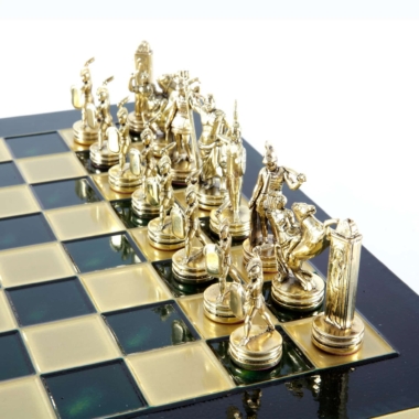 Ensemble de Jeu d'Échecs Mythologie Grecque - Pièces Or & Argent  - 36 x 36 cm – Image 12