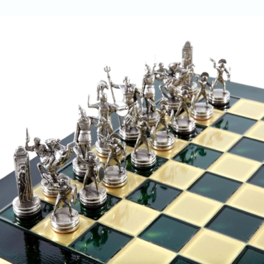 Ensemble de Jeu d'Échecs Mythologie Grecque - Pièces Or & Argent  - 36 x 36 cm – Image 9