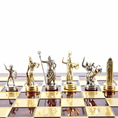 Ensemble de Jeu d'Échecs Mythologie Grecque - Pièces Or & Argent  - 36 x 36 cm – Image 15