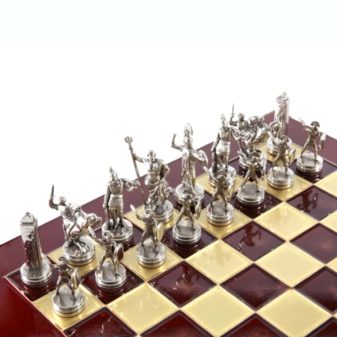 Ensemble de Jeu d'Échecs Mythologie Grecque - Pièces Or & Argent  - 36 x 36 cm – Image 13