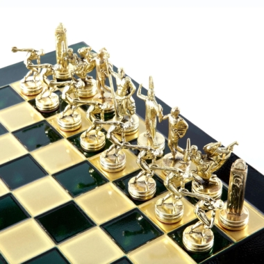 Ensemble de Jeu d'Échecs en Metal Lanceurs de Disque Or & Argent - 36 x 36 cm – Image 17